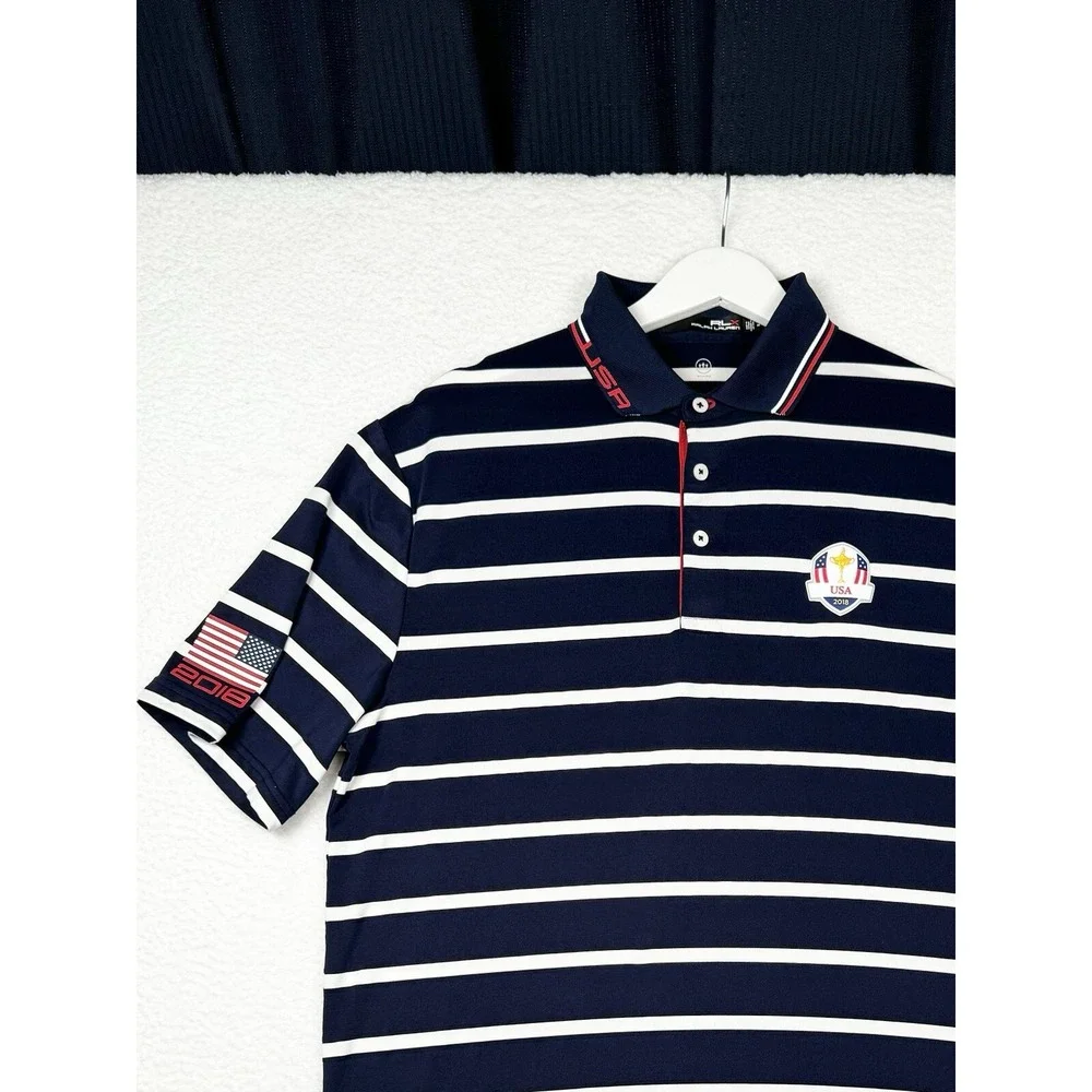 Ralph Lauren RLX Golf Polo Striped - USA 2018 - Men's Medium